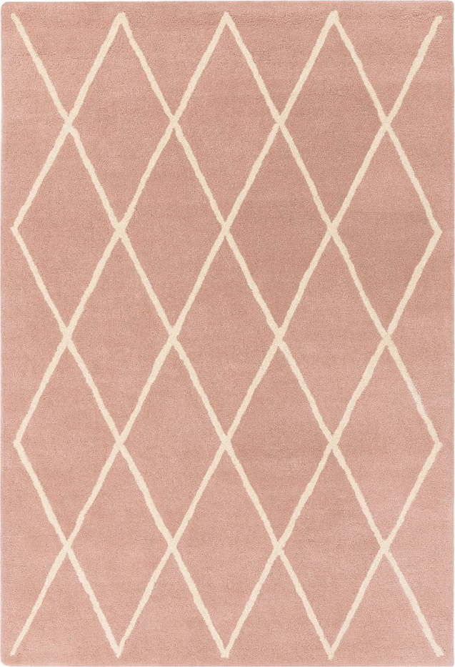 Růžový ručně tkaný vlněný koberec 120x170 cm Albany – Asiatic Carpets