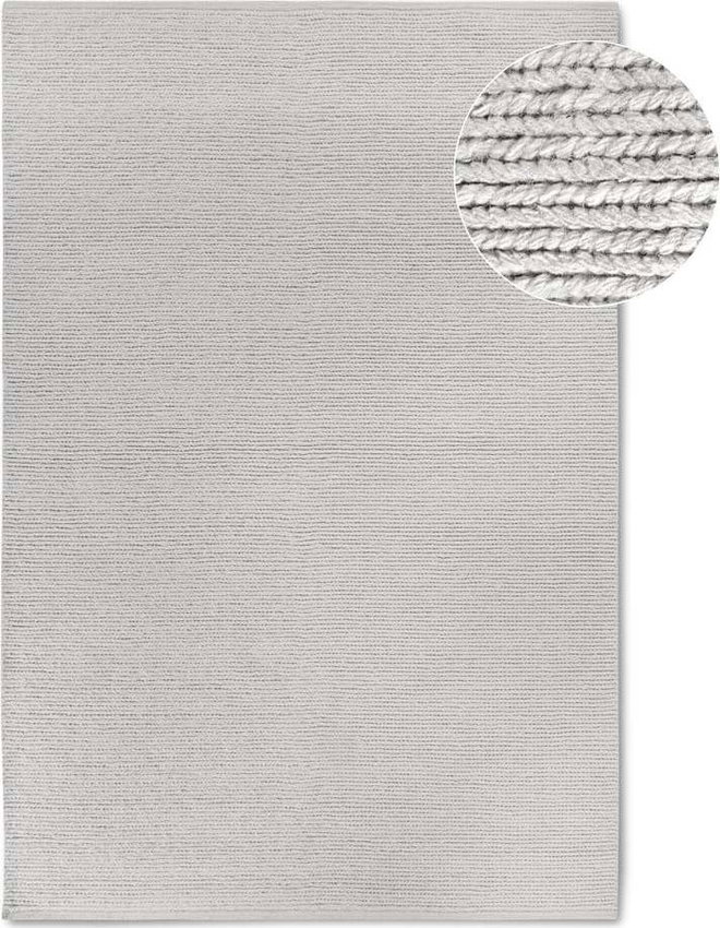 Bílý ručně tkaný vlněný koberec 60x90 cm Francois – Villeroy&Boch