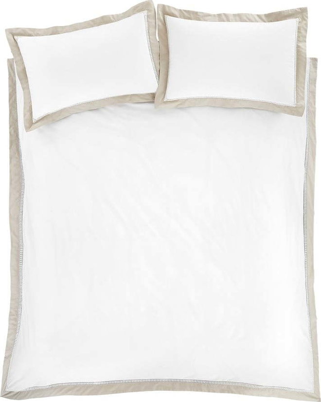 Bílé bavlněné povlečení na dvoulůžko 200x200 cm Oxford Lace – Bianca
