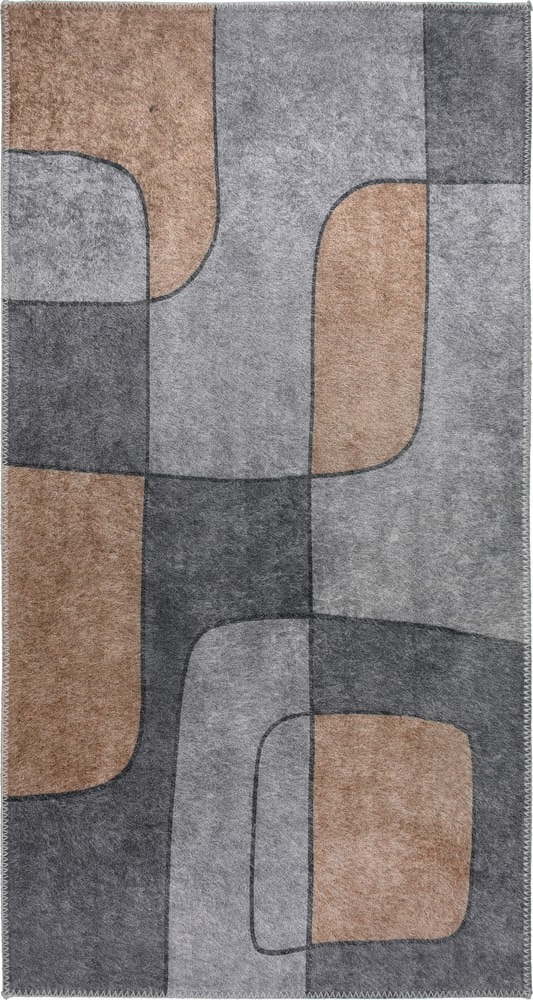 Šedý pratelný koberec 50x80 cm – Vitaus