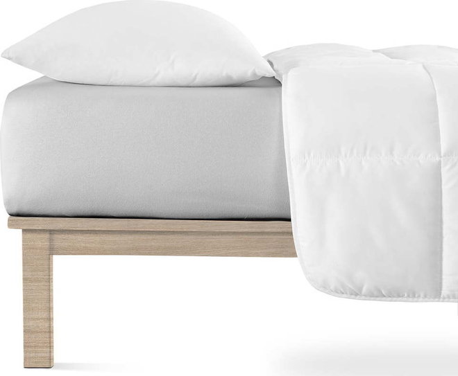 Světle šedé napínací prostěradlo jersey 90x200 cm Boxspring – Andrea Simone