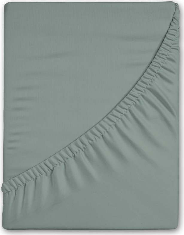 Zelené napínací flanelové prostěradlo 180x200 cm – Good Morning
