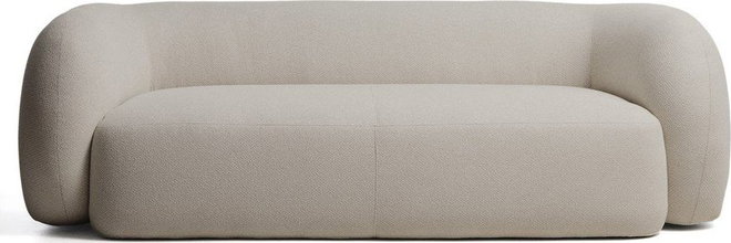 Šedá pohovka z textilie bouclé 246 cm Martina – Kave Home