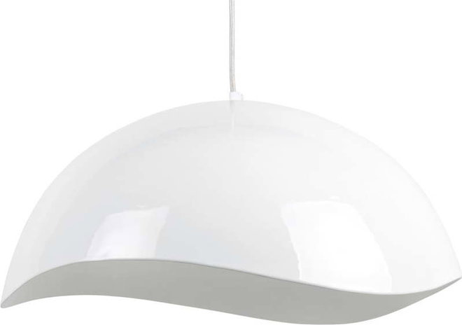 Bílé závěsné svítidlo s kovovým stínidlem ø 50 cm Waved – Leitmotiv