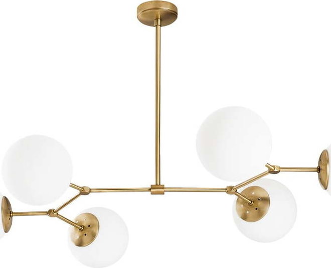 Bílé/v mosazné barvě závěsné svítidlo se skleněným stínidlem Damar – Opviq lights