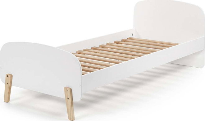 Bílá dětská postel Vipack Kiddy, 90 x 200 cm