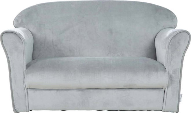 Světle šedá sametová dětská pohovka 78 cm Lil Sofa – Roba