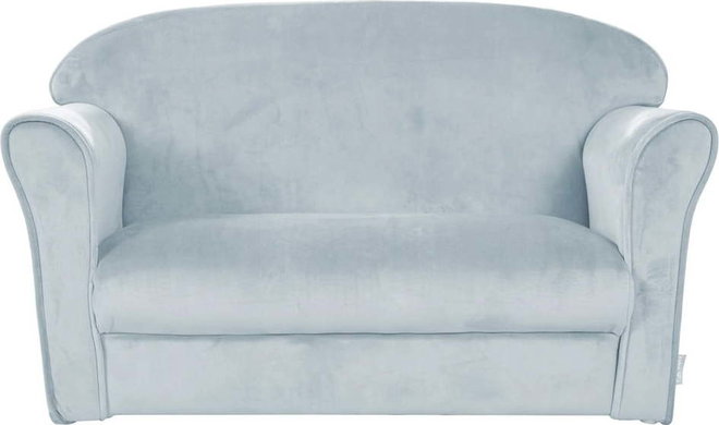 Světle modrá sametová dětská pohovka 78 cm Lil Sofa – Roba