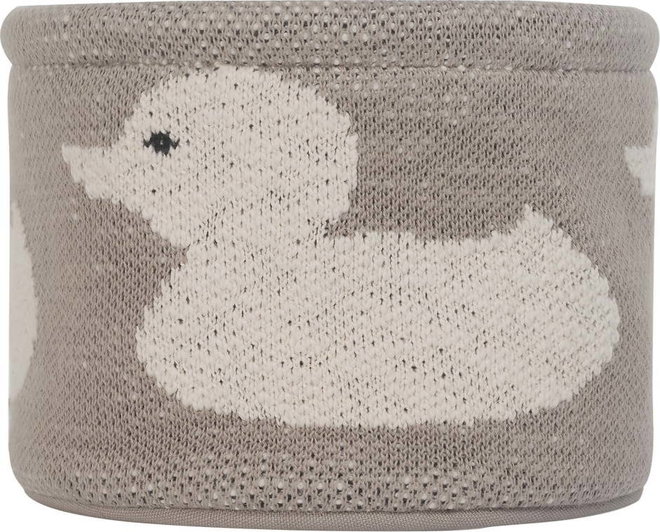 Béžový bavlněný organizér Kindsgut Duck, ø 16 cm