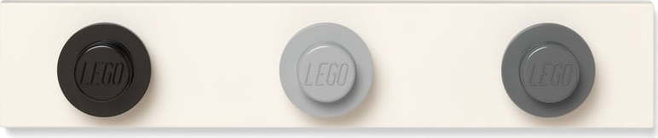 Nástěnný věšák v černé, šedé, tmavě šedé barvě LEGO®, 35 x 6,8 cm