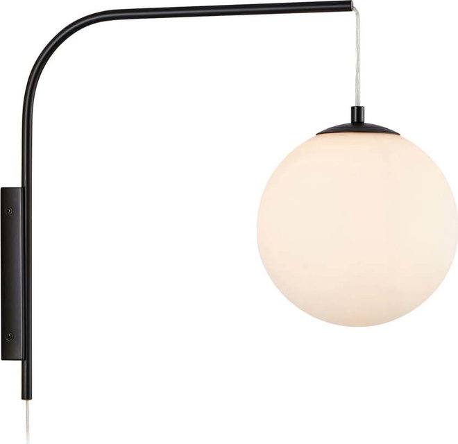 Černo-bílé nástěnné svítidlo (délka 47,5 cm) Dione – Markslöjd