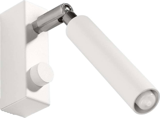 Bílé bodové svítidlo 10x3 cm Tiden – Sollux