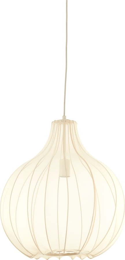 Béžové závěsné svítidlo s textilním stínidlem ø 50 cm Elati – Light & Living