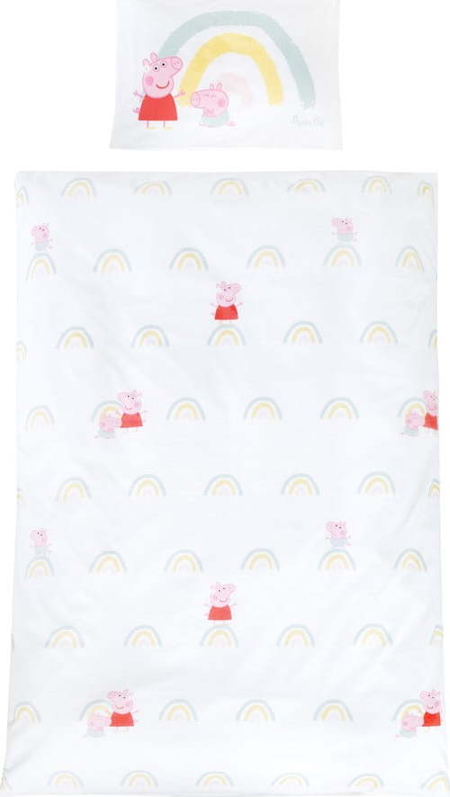 Bavlněné dětské povlečení do postýlky 100x135 cm Peppa Pig – Roba