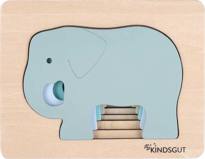 Dřevěné dětské puzzle Kindsgut Elephant