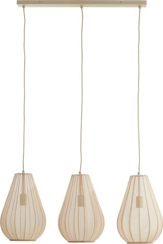 Béžové závěsné svítidlo s textilním stínidlem Itela – Light & Living