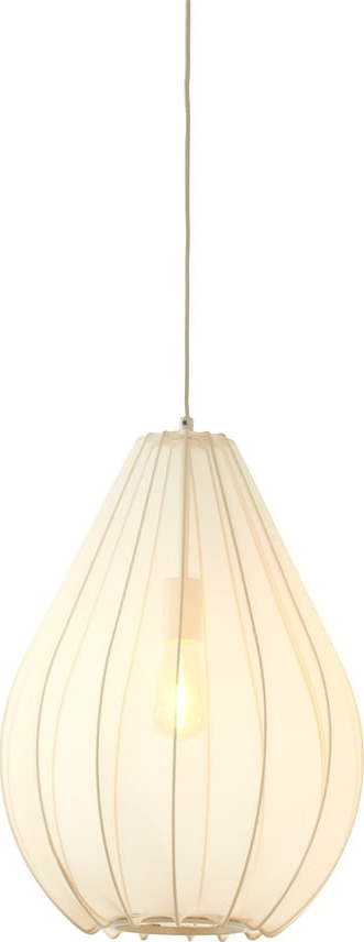Béžové závěsné svítidlo s textilním stínidlem ø 38 cm Itela – Light & Living