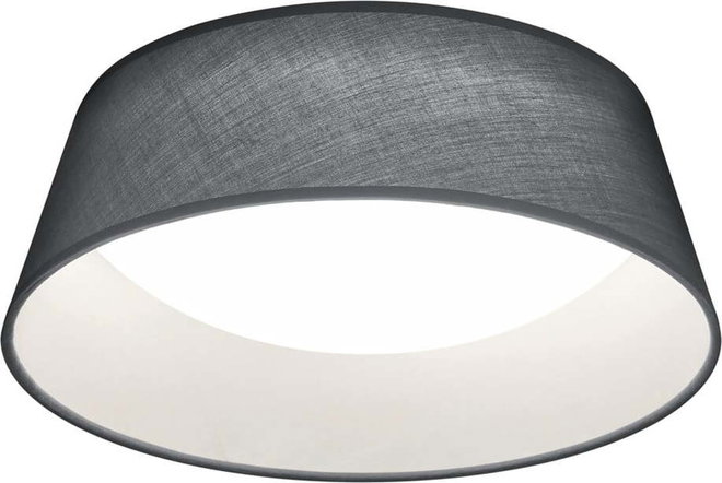 Černé LED stropní svítidlo s textilním stínidlem Ponts – Reality