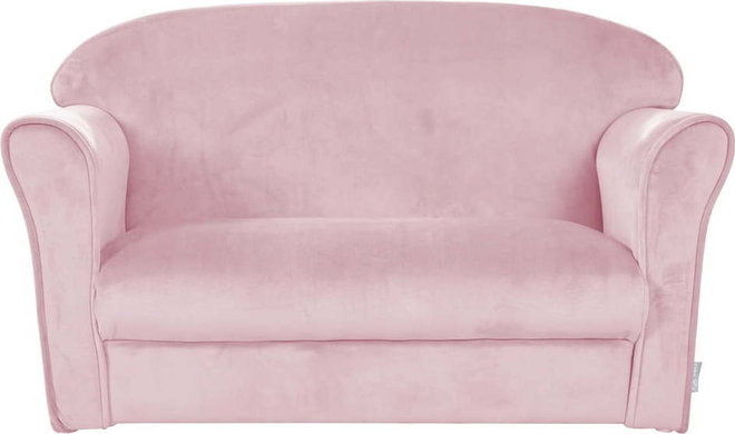 Světle růžová sametová dětská pohovka 78 cm Lil Sofa – Roba