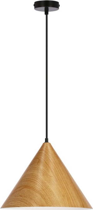 Hnědé závěsné svítidlo s kovovým stínidlem ø 32 cm Dunca – Candellux Lighting
