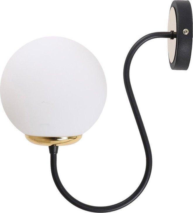 Černobílé nástěnné svítidlo ø 15 cm Oslo – Squid Lighting