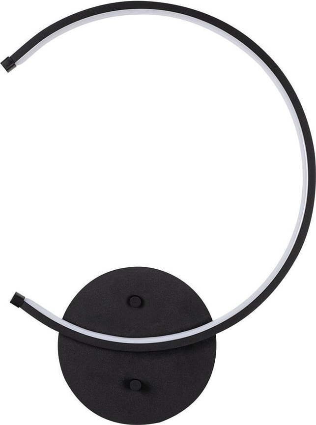 Černé LED nástěnné svítidlo ø 10 cm Moon – Opviq lights