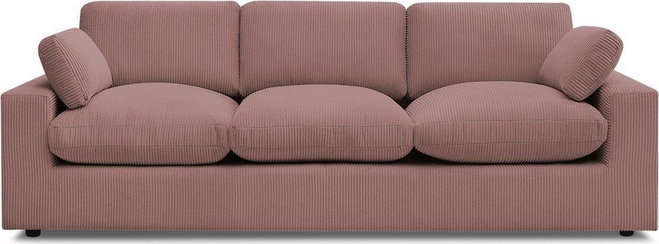 Růžová manšestrová pohovka 250 cm Belair – Bobochic Paris
