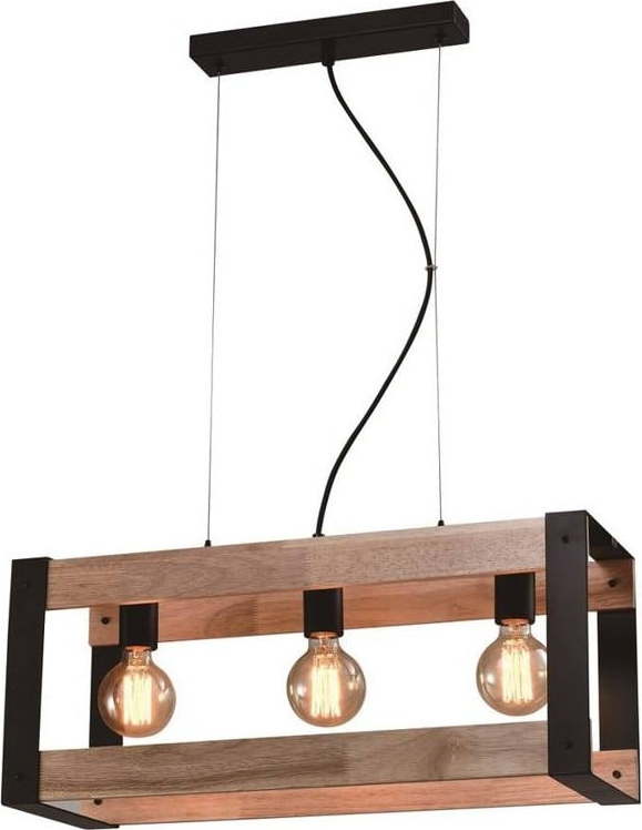 Černé závěsné svítidlo 20x60 cm Varna – Candellux Lighting