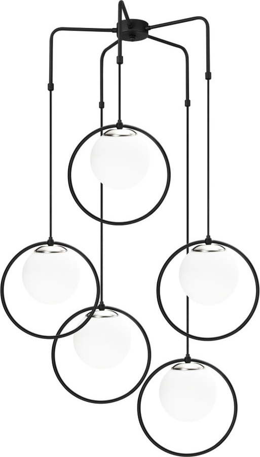 Černé kovové závěsné svítidlo Opviq lights Satyros