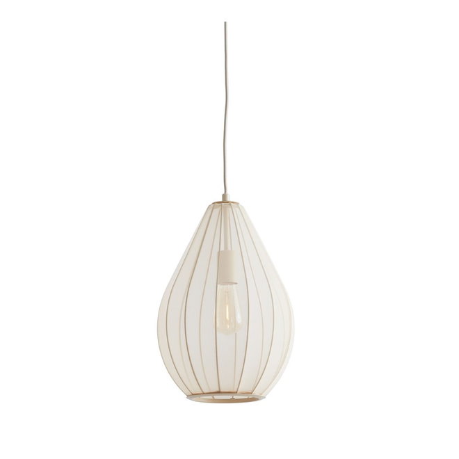 Béžové závěsné svítidlo s textilním stínidlem ø 28 cm Itela – Light & Living