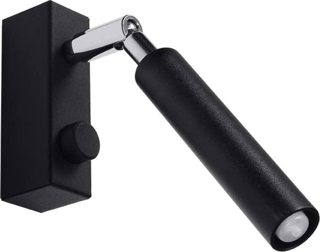 Černé bodové svítidlo 10x3 cm Tiden – Sollux