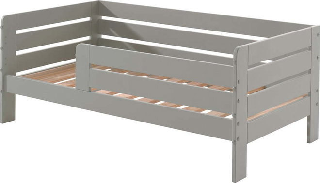 Šedá dětská postel Vipack Kid, 70 x 140 cm