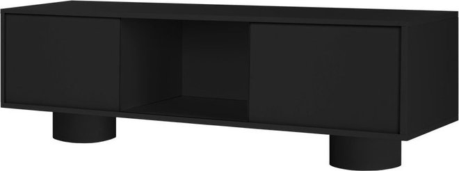 Černý TV stolek 160x48x42 cm Taro – noo.ma