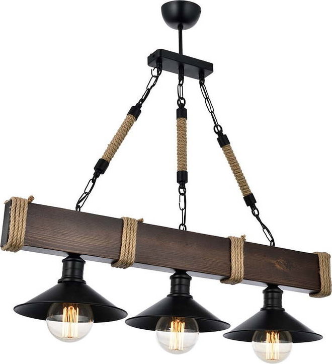 Tmavě hnědé závěsné svítidlo s kovovým stínidlem Kütük Ceviz – Opviq lights
