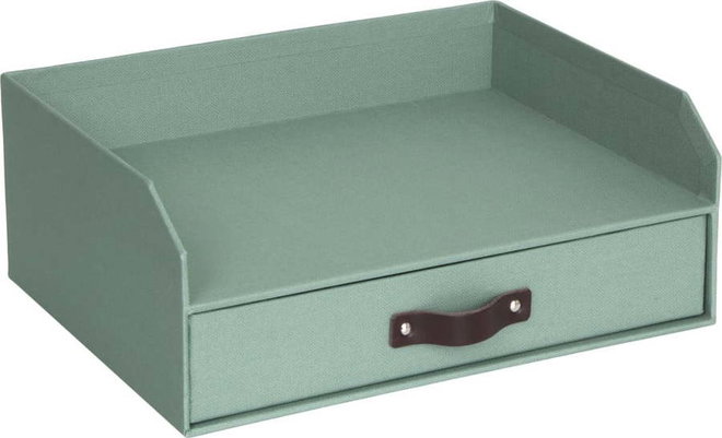 Zelený kartonový organizér zásuvkový/na dokumenty Walter Canvas Paper Laminate – Bigso