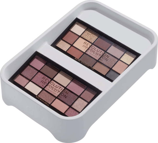 Šedý organizér na makeup iDesign Eco Bin, 28,12 x 19,23 cm