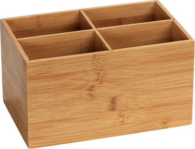 Bambusový koupelnový organizér se 4 přihrádkami Wenko Terra