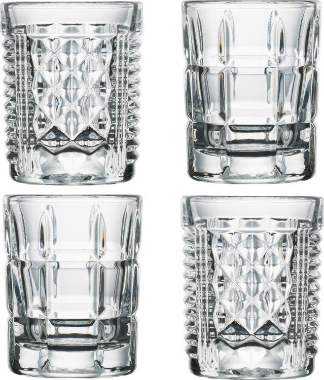 Sada 4 skleněných panáků La Rochère Assortis, 60 ml