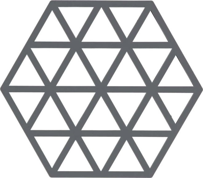 Šedá silikonová podložka pod horké nádoby Zone Triangles