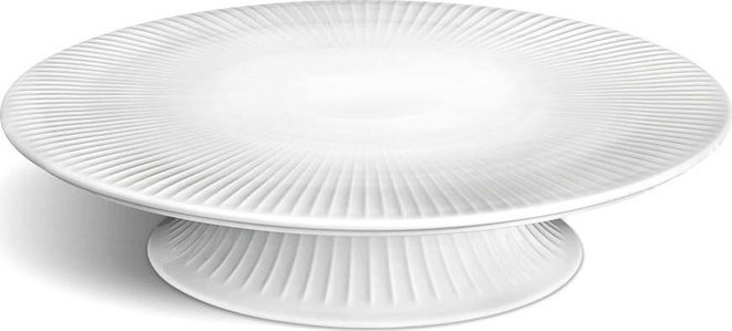 Bílý porcelánový podnos na dort Kähler Design Hammershoi Cake Dish, ⌀ 30 cm