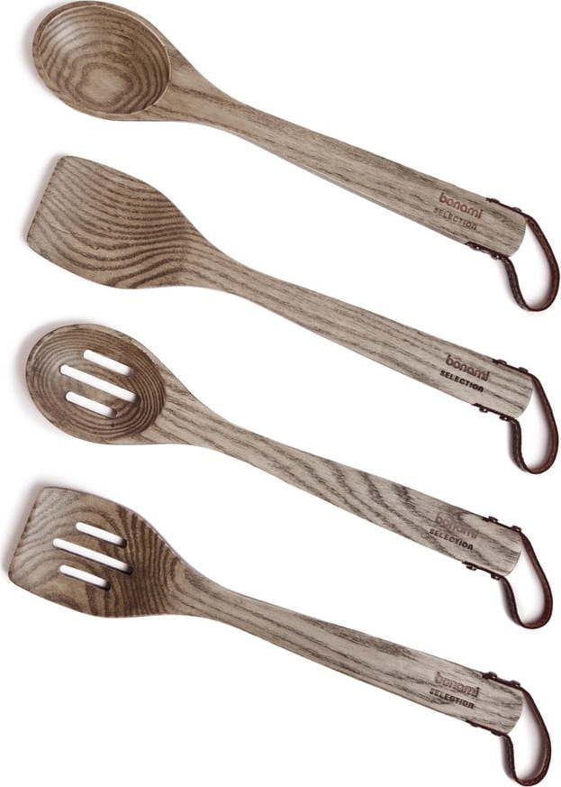 Dřevěná sada kuchyňského náčiní 4 ks Rustic – Bonami Selection