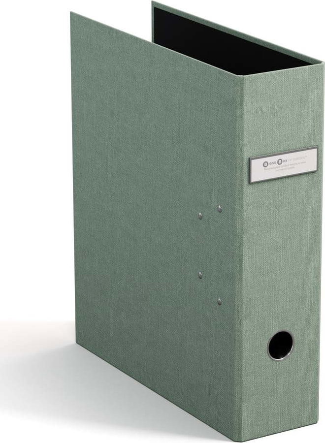 Zelený kartonový organizér na dokumenty Archie Canvas Paper Laminate – Bigso