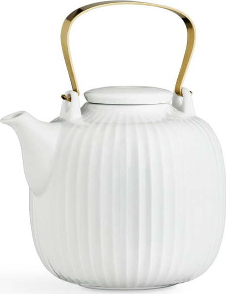 Bílá porcelánová čajová konvice Kähler Design Hammershoi, 1,2 l