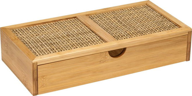 Bambusový koupelnový organizér Wenko Allegre, 28 x 6 cm