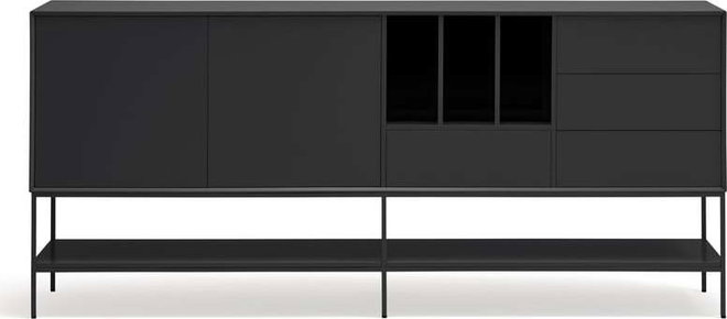 Černá komoda 220x98x45 cm Platt – Teulat