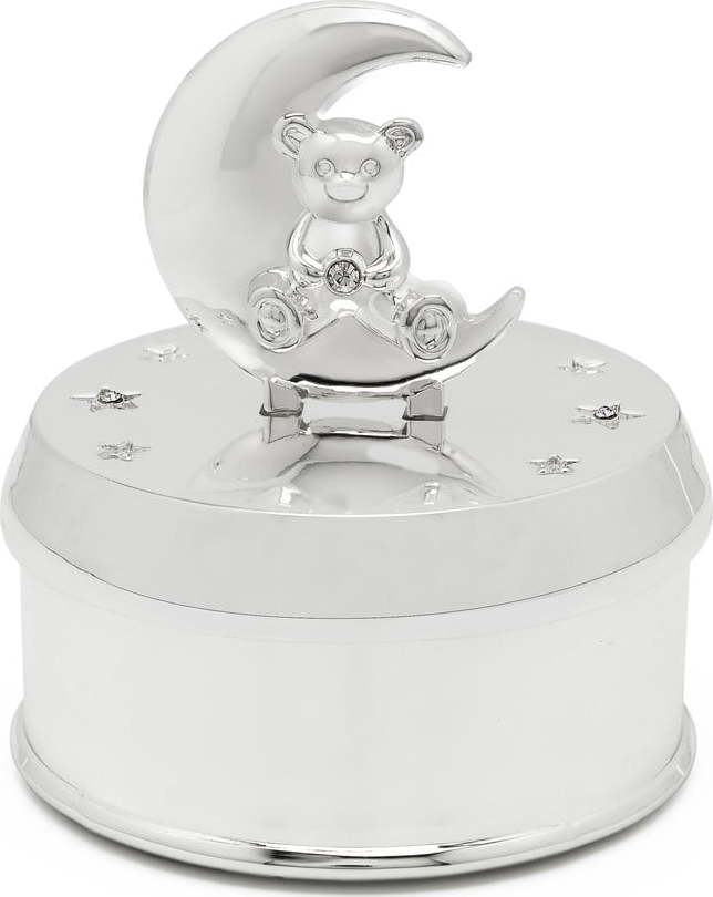 Kovová hrací skříňka ø 7x8 cm Bear and Moon – Zilverstad