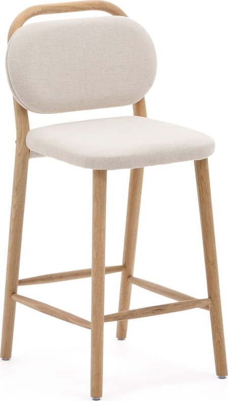 Béžová barová židle (výška sedáku 66 cm) Helda – Kave Home