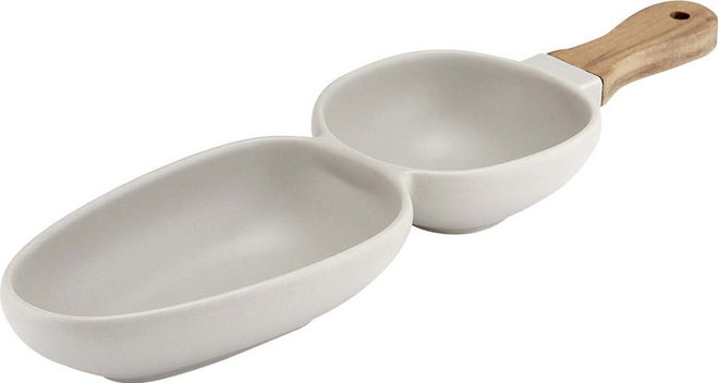 Šedá porcelánová servírovací miska Ladelle Essentials