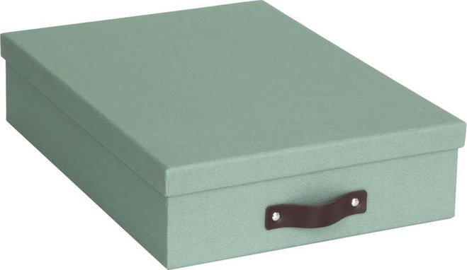 Zelený kartonový organizér na dokumenty Oskar Canvas Paper Laminate – Bigso
