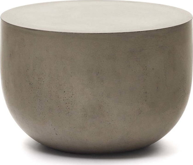 Betonový kulatý zahradní konferenční stolek ø 60 cm Garbet – Kave Home